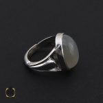 2 انگشتر مون استون مردانه مرغوب دست ساز - کد 8758 - تصویر 2