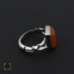 انگشتر عقیق یمن مردانه دست ساز - کد 8760 - تصویر 2