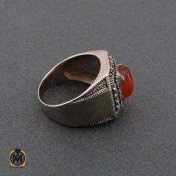 انگشتر عقیق یمن و مارکازیت مردانه - کد 8611 انگشتر عقیق یمن و مارکازیت مردانه - کد 8611
