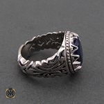 2 انگشتر یاقوت کبود مردانه دست ساز – کد 8777 - تصویر 2