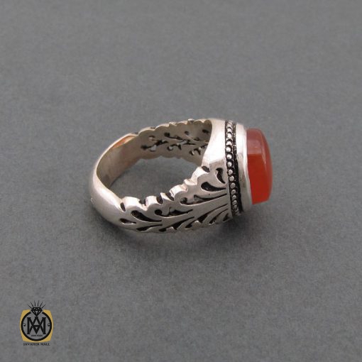 انگشتر عقیق یمن مردانه دست ساز - کد 8612 - تصویر 2