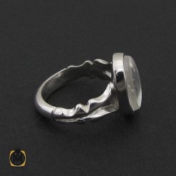 انگشتر دُر نجف شفاف مردانه دست ساز – کد 8785