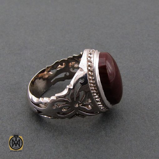 انگشتر عقیق یمن مردانه درشت و مرغوب - کد 8613 - تصویر 2