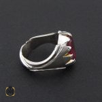 2 انگشتر یاقوت سرخ مردانه هنر دست استاد شرفیان – کد 8794 - تصویر 2