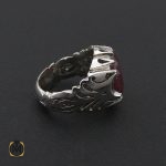 2 انگشتر یاقوت سرخ مردانه درشت دست ساز – کد 8798 - تصویر 2