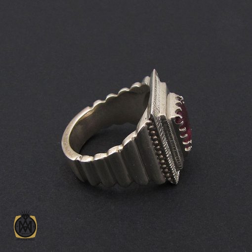 انگشتر یاقوت سرخ مردانه هنر دست استاد شرفیان – کد 8801 - تصویر 2