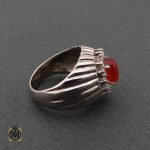 2 انگشتر عقیق یمن مردانه - کد 8614 - تصویر 2