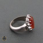 2 انگشتر عقیق یمن مردانه - کد 8615 - تصویر 2