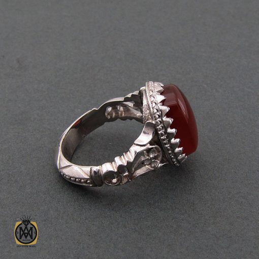 2 انگشتر عقیق یمن مردانه - کد 8618 - تصویر 2