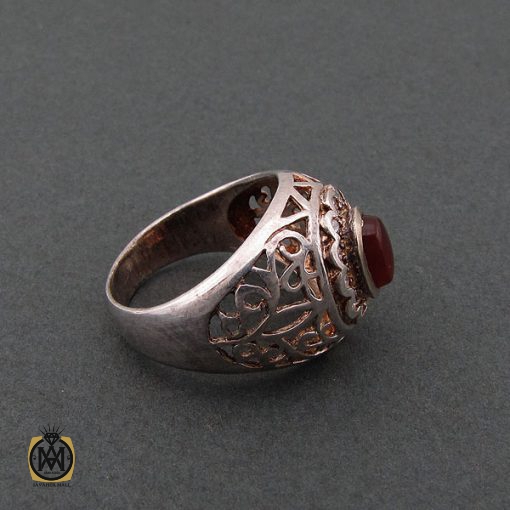 انگشتر عقیق یمن مردانه - کد 8620 - تصویر 2