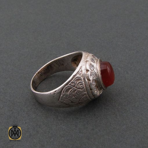 انگشتر عقیق یمن مردانه - کد 8621 - تصویر 2