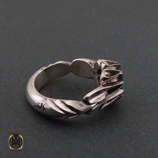 انگشتر زمرد اتیوپی مردانه ارزشمند - کد 8587 - تصویر 2