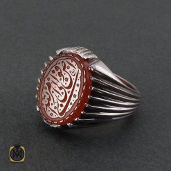 انگشتر عقیق یمن مردانه با حکاکی افوض امری الی الله استاد عبد - کد 8588 انگشتر عقیق یمن مردانه با حکاکی افوض امری الی الله استاد عبد - کد 8588