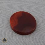 2 نگین تک عقیق قرمز خوش نقش - کد 9047 - تصویر 3