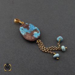مدال فیروزه نیشابوری زنانه طرح آدرینا - کد 3120 مدال فیروزه نیشابوری زنانه طرح آدرینا - کد 3120