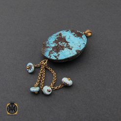 مدال فیروزه نیشابوری زنانه طرح آرمینا - کد 3121 مدال فیروزه نیشابوری زنانه طرح آرمینا - کد 3121