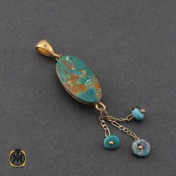 مدال فیروزه نیشابوری زنانه طرح آسنا - کد 3124 مدال فیروزه نیشابوری زنانه طرح آسنا - کد 3124
