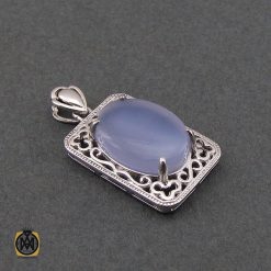 مدال عقیق یمن کبود زنانه طرح پرنیان - کد 3134 مدال عقیق یمن کبود زنانه طرح پرنیان - کد 3134