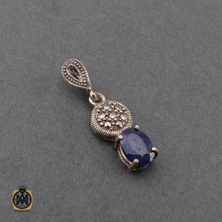 مدال یاقوت کبود و مارکازیت زنانه طرح دریا - کد 3139 مدال یاقوت کبود و مارکازیت زنانه طرح دریا - کد 3139