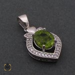 2 مدال زبرجد زنانه طرح ساتین - کد 3140 - تصویر 2