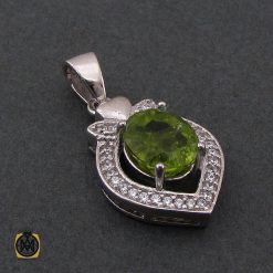 مدال زبرجد زنانه طرح ساتین - کد 3140 مدال زبرجد زنانه طرح ساتین - کد 3140