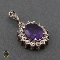 مدال آمتیست و مارکازیت زنانه طرح کیمیا - کد 3142 مدال آمتیست و مارکازیت زنانه طرح کیمیا - کد 3142