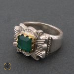 2 انگشتر زمرد زامبیا فاخر و ارزشمند - کد 8623 - تصویر 2