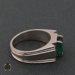 2 انگشتر زمرد زامبیا خوش رنگ و فاخر - کد 8625 - تصویر 2