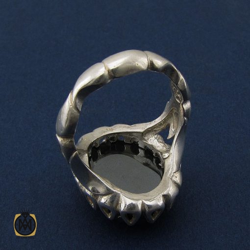 انگشتر حیدید سینی مردانه با حکاکی ان الله بالغ امره - کد 8639 - تصویر 3