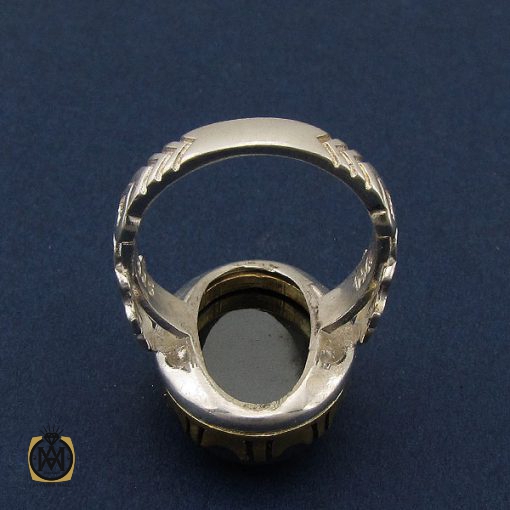 3 انگشتر حدید سینی مردانه با حکاکی چهارده معصوم - کد 8642 - تصویر 3