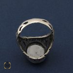 3 انگشتر حیدید سینی مردانه با عین علی و سه جلاله - کد 8644 - تصویر 3