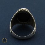 3 انگشتر حدید سینی مردانه با حکاکی ید الله فوق ایدیهم - کد 8645 - تصویر 3