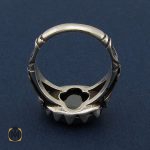 3 انگشتر حدید سینی مردانه با حکاکی عین علی - کد 8655 - تصویر 3
