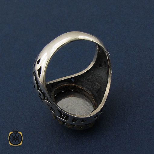 3 انگشتر حیدید سینی مردانه با حکاکی عین علی و سه جلاله - کد 8656 - تصویر 3