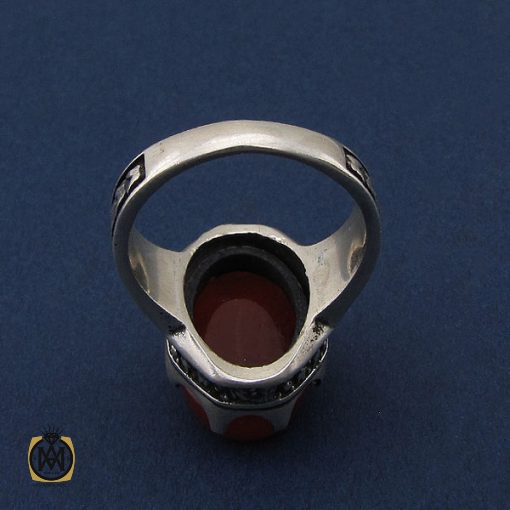 انگشتر عقیق یمن مردانه - کد 8660 - تصویر 3