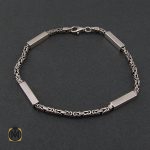 3 دستنبد نقره مردانه 22 سانتی درشت - کد 10003 - تصویر 3