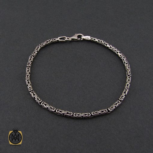 دستنبد طرح ماری نقره 20 سانتی مردانه - کد 10004 - تصویر 3