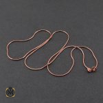 زنجیر نقره طرح امگا 50 سانتی زنانه ایتالیایی رزگلد – کد 10010 - تصویر 3