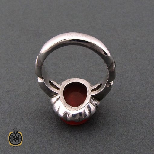 3 انگشتر عقیق یمن با حکاکی یا اباعبدالله الحسین مردانه - کد 8661 - تصویر 3