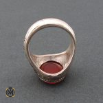 انگشتر عقیق یمن مردانه با حکاکی یا ذالجلال والاکرام - کد 8665 - تصویر 3