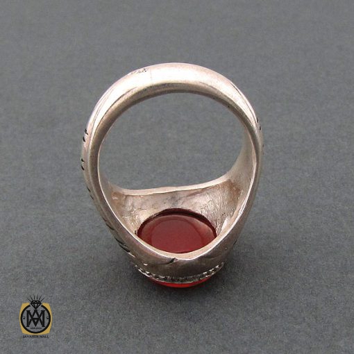 انگشتر عقیق یمن مردانه با حکاکی یا ذالجلال والاکرام - کد 8665 - تصویر 3