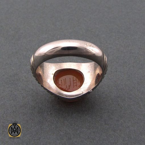 3 انگشتر عقیق یمن با حکاکی شرف الشمس اثر استاد ضابطی - کد 8666 - تصویر 3