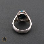 3 انگشتر فیروزه مصری مردانه خوش طبع - کد 8677 - تصویر 3
