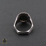 3 انگشتر فیروزه نیشابور مردانه خوش رنگ - کد 8681 - تصویر 3