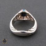 3 انگشتر فیروزه نیشابور مردانه خوش رنگ - کد 8682 - تصویر 3