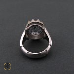 3 انگشتر دُر نجف مردانه با حکاکی چهارده معصوم - کد 8686 - تصویر 3