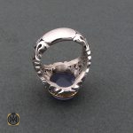 3 انگشتر عقیق یمن کبود مردانه - کد 8688 - تصویر 3