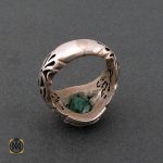 3 انگشتر زمرد اصل مردانه اصل و معدنی - کد 8693 - تصویر 3