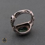 3 انگشتر زمرد طرح صفوی مردانه - کد 8695 - تصویر 3