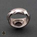 انگشتر عقیق یمن طرح صفوی مردانه - کد 8696 - تصویر 3